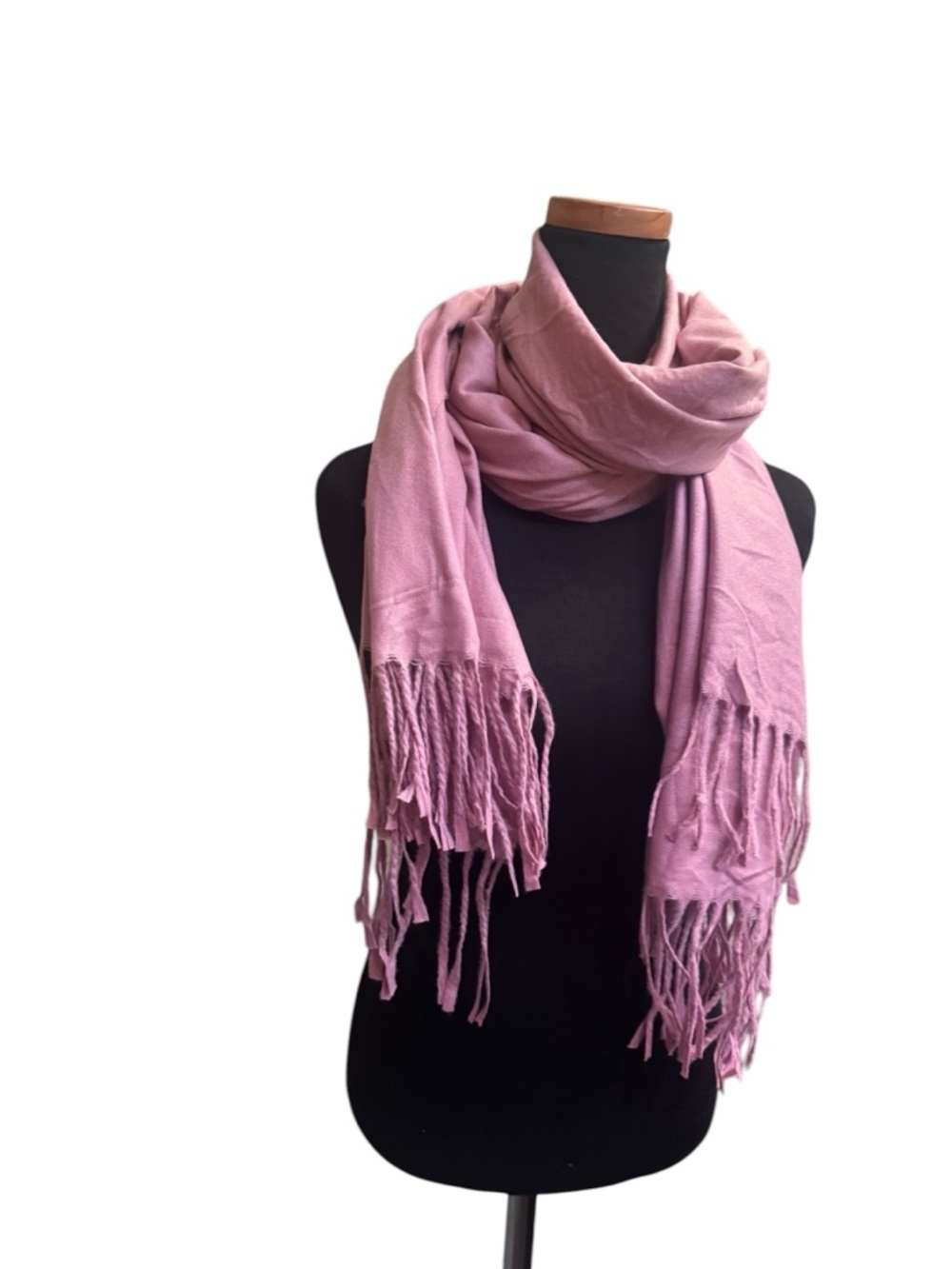 NEW! Pink Wrap Scarf Shawl Fringe Travel Vacation Flight Cruise Breast Cancer